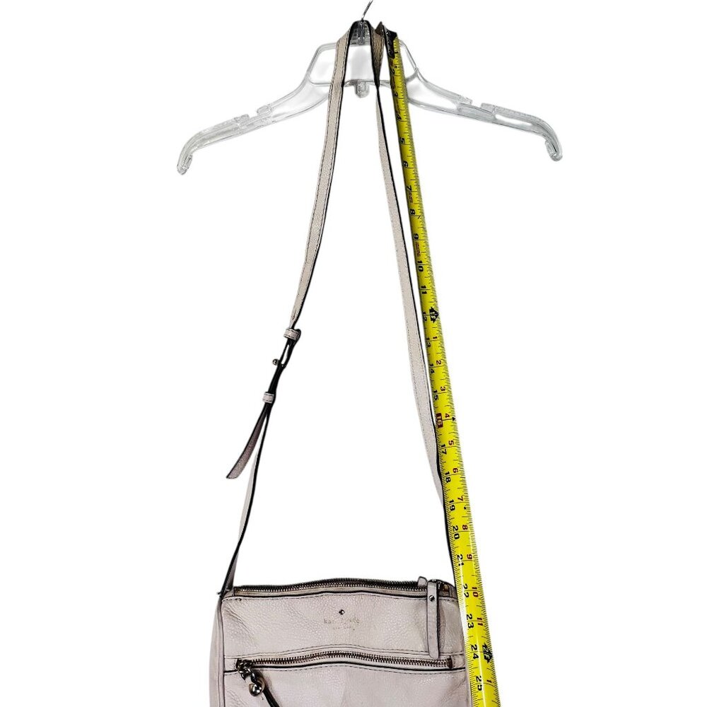 Kate Spade Pebbled Leather Crossbody Bag Beige Sand Cobble Hill Ellen Zip Pocket - Picture 16 of 16